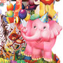 3D kaart - swing cards - circus dieren