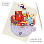 3D kaart - pirouettes cards - brandweerauto
