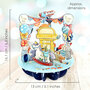 3D kaart - pirouettes cards - baby boy