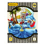 3D kaart - pirouettes cards - surfen bij het strand