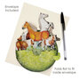 3D kaart - pirouettes cards - paarden