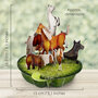3D kaart - pirouettes cards - paarden