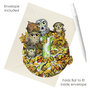 3D kaart - pirouettes cards - uilen