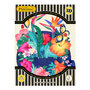 3D kaart - pirouettes cards - tropische bloemen