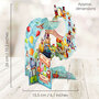 3d wenskaart - pendulum - dieren fanfare - happy birthday