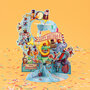 3d wenskaart - pendulum - dieren fanfare - happy birthday