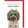 kerstkaart rosie made a thing - tipp top - christmas furry & bright - hond