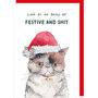 kerstkaart rosie made a thing - tipp top - all festive and shit - kat