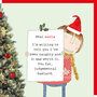 kerstkaart rosie made a thing - dear santa i've been naughty