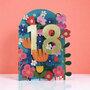 18 jaar - lasergesneden wenskaart blossom - bloemen