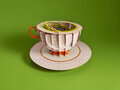 3D pop up wenskaart  - a cup of tea - zonnebloemen