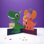 lasergesneden kaart met bewegende ogen - Aww! So Cute! - happy b-day - dinosaurus