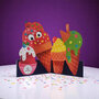 lasergesneden kaart met bewegende ogen - Aww! So Cute! - have a cool birthday - ijsjes