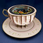3D pop up wenskaart  - a cup of tea - vlinders