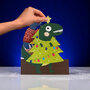 lasergesneden kerstkaart met bewegende ogen - Aww! So Cute! - dinosaurus