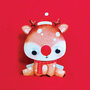 wiebelhoofd kerstkaart - rendier