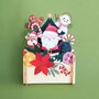 3d pop-up kerstkaart miniature greetings - kerstman