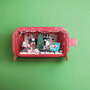 3D pop up kerstkaart - message in a bottle - katten vieren kerst