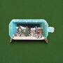 3D pop up kerstkaart - message in a bottle - kerstdorp