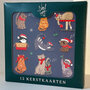 12 kerstkaarten noel tatt - prettige kerstdagen en een gelukkig nieuwjaar - katten