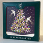 12 kerstkaarten noel tatt - prettige kerstdagen en een gelukkig nieuwjaar - kerstboom en duiven