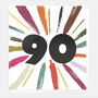 90 jaar - wenskaart caroline gardner - multicolour