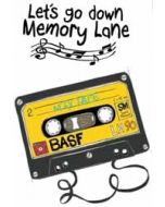 wenskaart mouse & pen - let us go down memory lane - cassettebandje