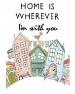 wenskaart mouse & pen - home is wherever i am with you