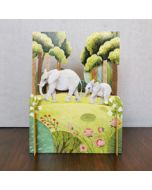 3d pop-up kaart miniature greetings - olifant | muller wenskaarten