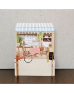 3d pop-up kaart miniature greetings - café | muller wenskaarten