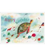 ansichtkaart van jehanne weyman - happy birthday - schildpad | mullerwenskaarten 