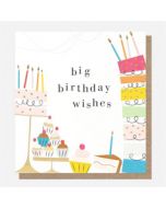 verjaardagskaart caroline gardner - big birthday wishes - gebak | muller wenskaarten