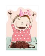 verjaardagskaart cheeky chops - yay birthday - chocolade gezicht | muller wenskaarten