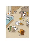 santoro miz kat wenskaart - familietijd - dieren op ipads | mullerwenskaarten