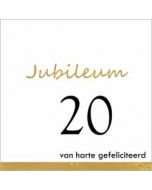 20 jaar - jubileum wenskaart - van harte gefeliciteerd