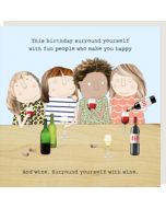 wenskaart rosiemadeathing - This birthday surround yourself with fun people | Mullerwenskaarten
