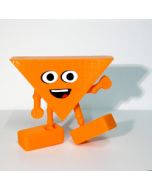 hophew wenst nederland succes - oranje poppetje van bioplastic en 3d-kaart ineen