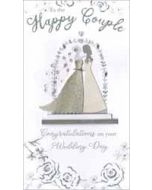 grote luxe trouwkaart - to the happy couple - 2 vrouwen