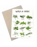 wenskaart mouse & pen - world of herbs - kruiden