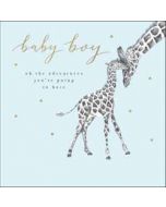 geboortekaart woodmansterne - baby boy - giraffes