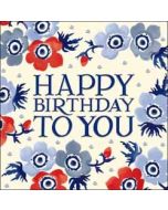 verjaardagskaart emma bridgewater - happy birthday to you - bloemen