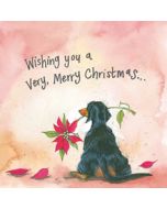 5 kerstkaarten alex clark - wishing you a very, merry christmas - hond