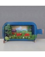 3D pop up wenskaart  - message in a bottle -  schotse hooglanders | mullerwenskaarten