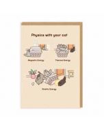 wenskaart pusheen - physics with your cat
