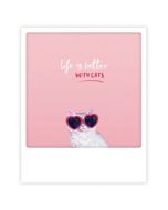 ansichtkaart instagram pickmotion - life is better with cats