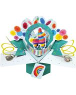 3D verjaardagskaart - pop ups - happy birthday - pinata | muller wenskaarten
