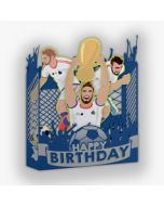 3d kaart - pop up - happy birthday - voetbal
