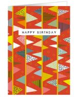 verjaardagskaart quire - happy birthday - rood