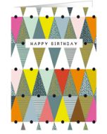verjaardagskaart quire - happy birthday - driehoeken