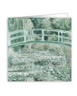 vierkante wenskaart quire - brug - Monet, Le Pont Japonais II